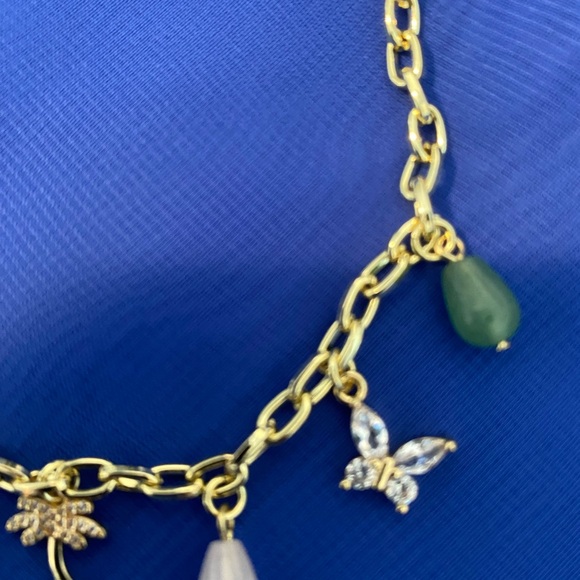 Kirks Folly Gold Tone Seashore theme necklace, NEW, 16” w/2” extender - Picture 3 of 8